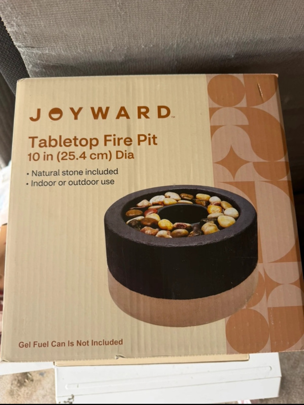 Joyward Black Tabletop Fire Pit - 10 in